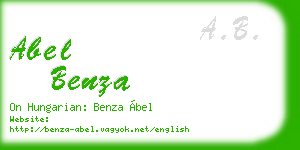 abel benza business card