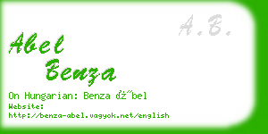 abel benza business card